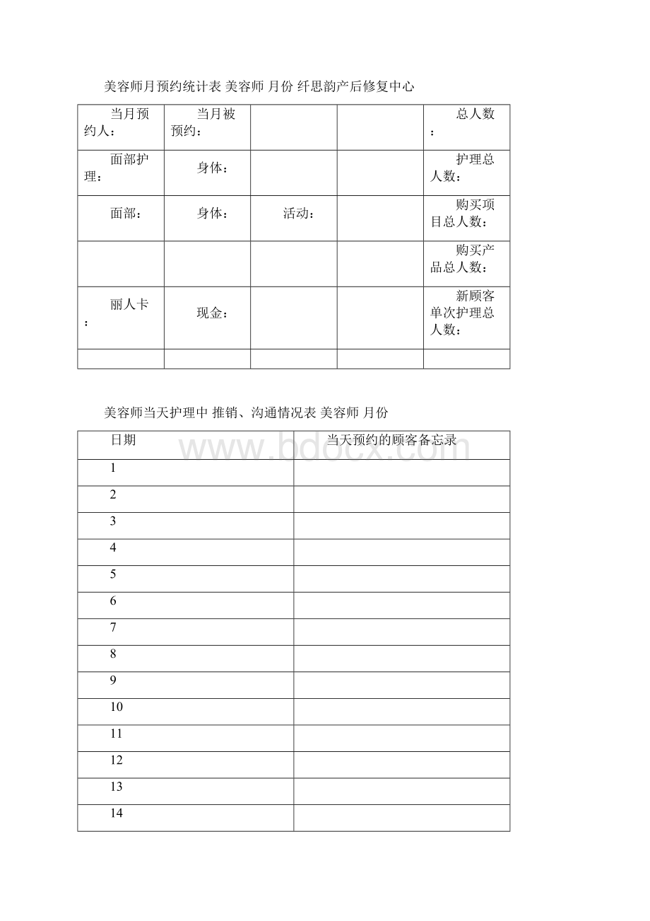 美容院内各种表格模板doc.docx_第3页