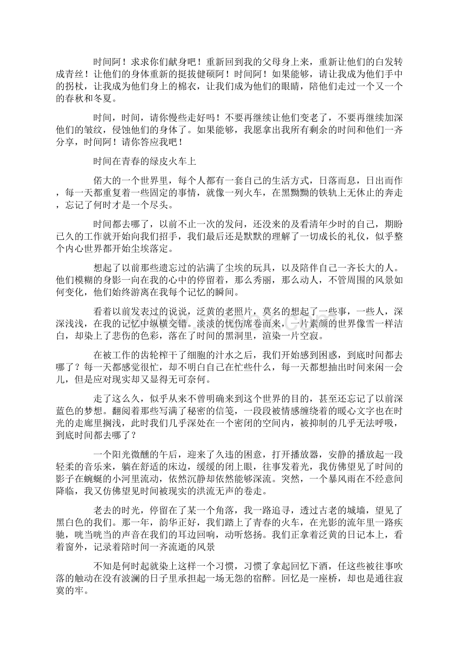 关于时间的文章精选20篇Word格式.docx_第2页