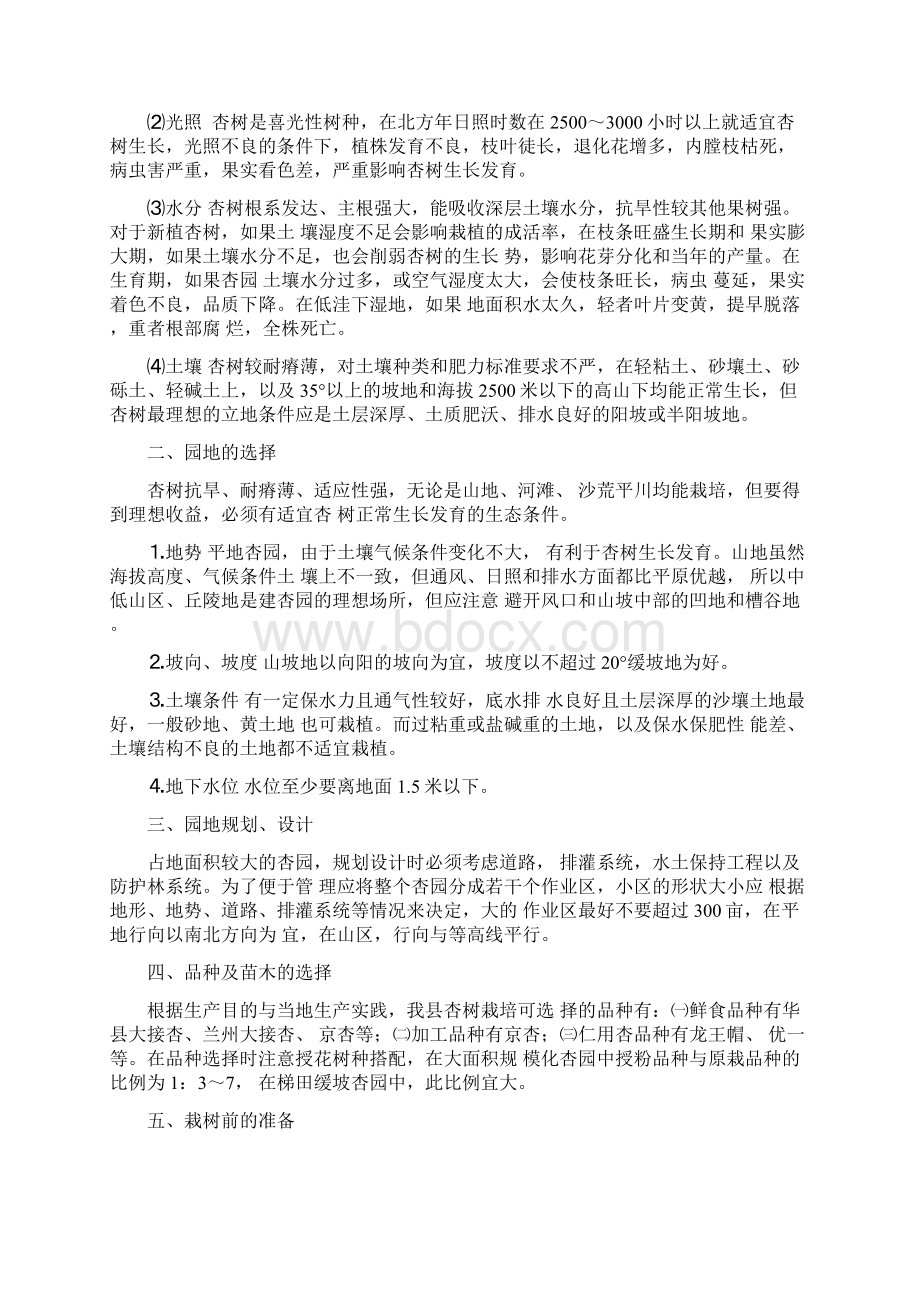 杏树栽培技术要点剖析文档格式.docx_第2页