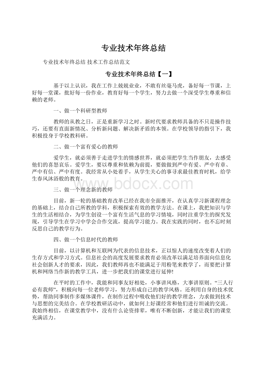 专业技术年终总结.docx_第1页