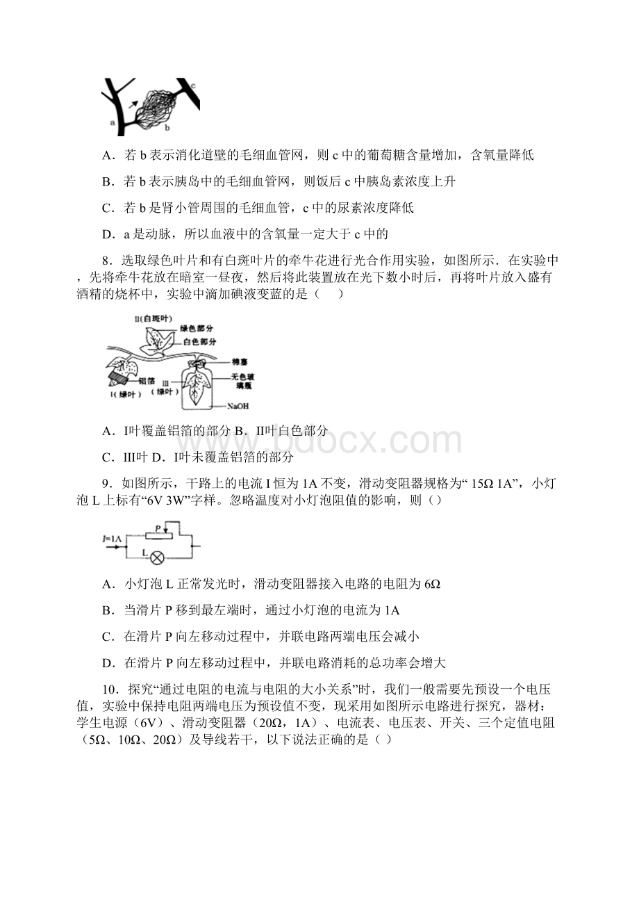 浙江省绍兴市科学模拟卷1.docx_第3页