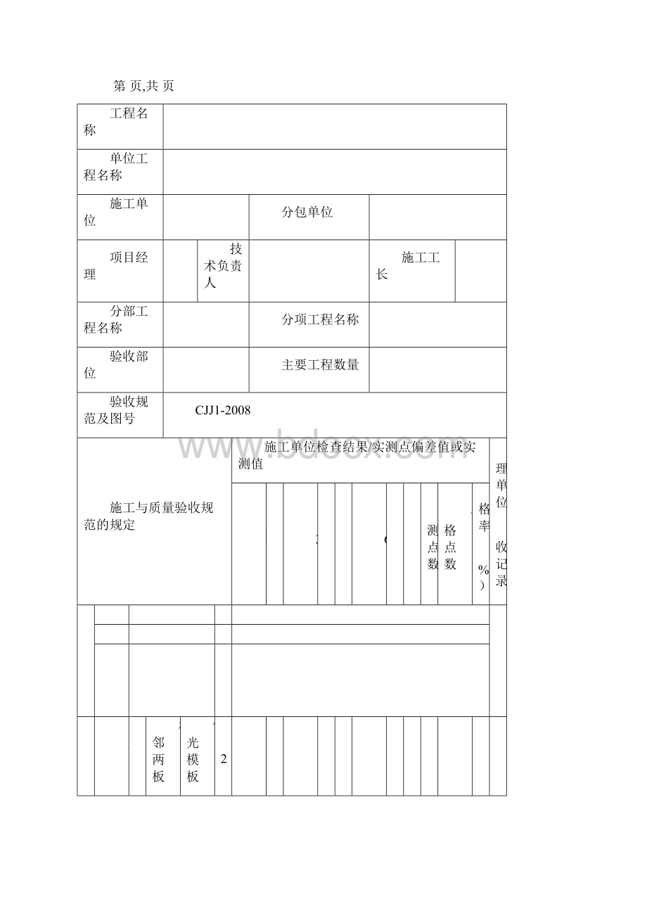 CJJ1检验批表格范本模板.docx_第3页