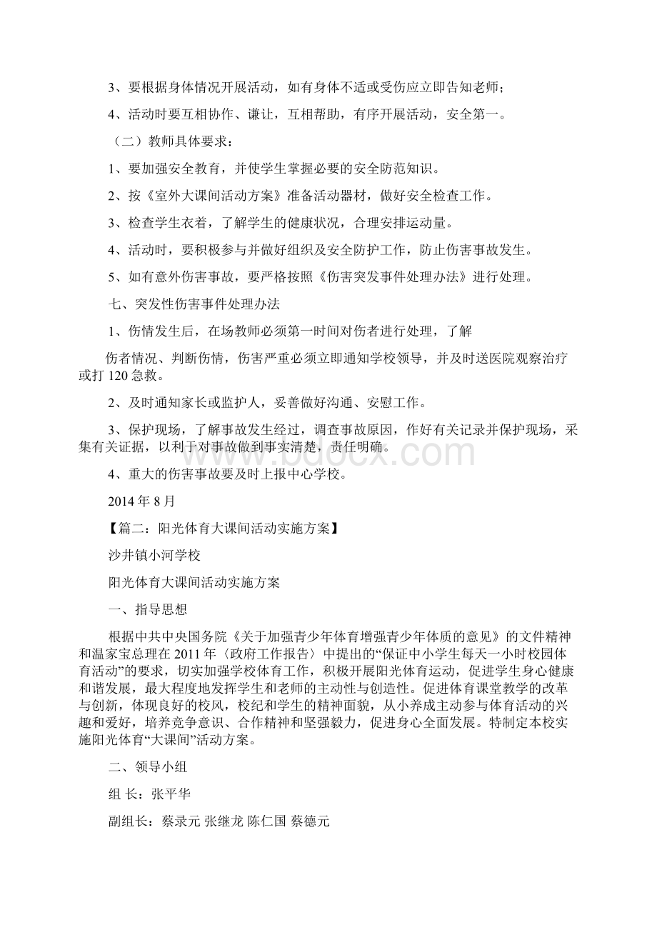 阳光大课间实施方案.docx_第3页