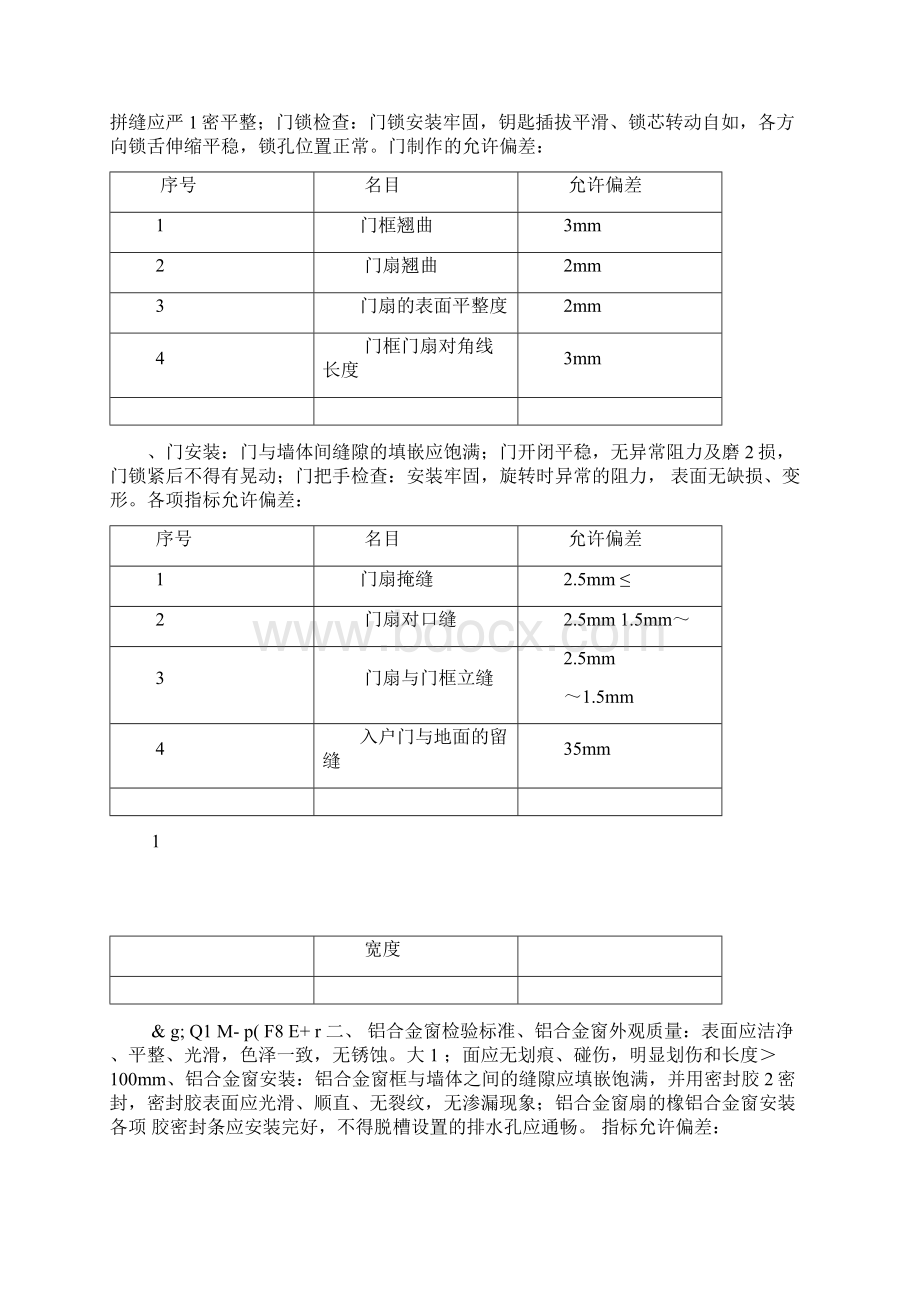 毛坯房工程验收标准Word文件下载.docx_第2页