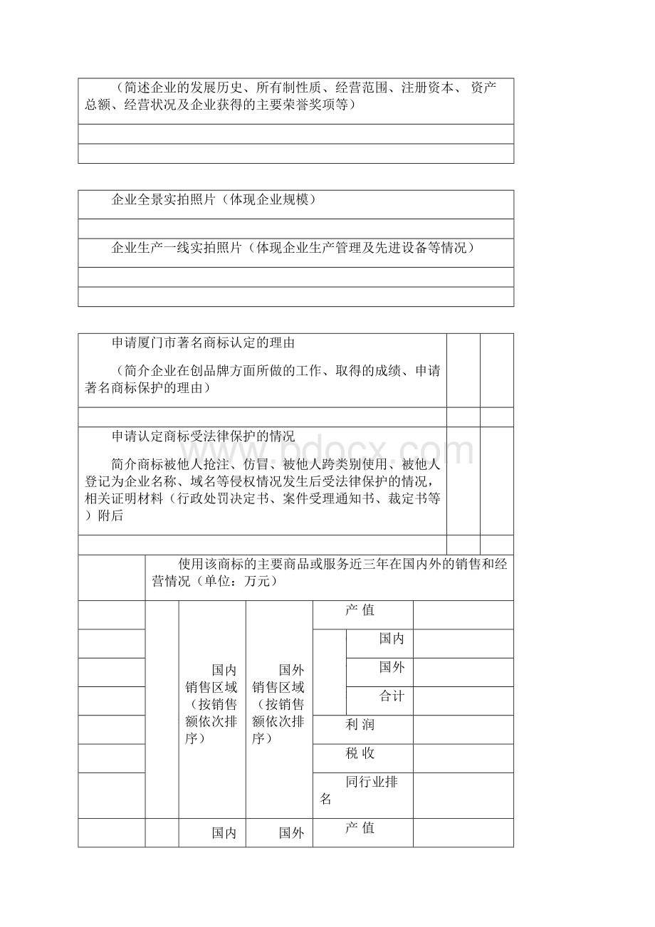 厦门市著名商标认定申请表Word格式文档下载.docx_第3页