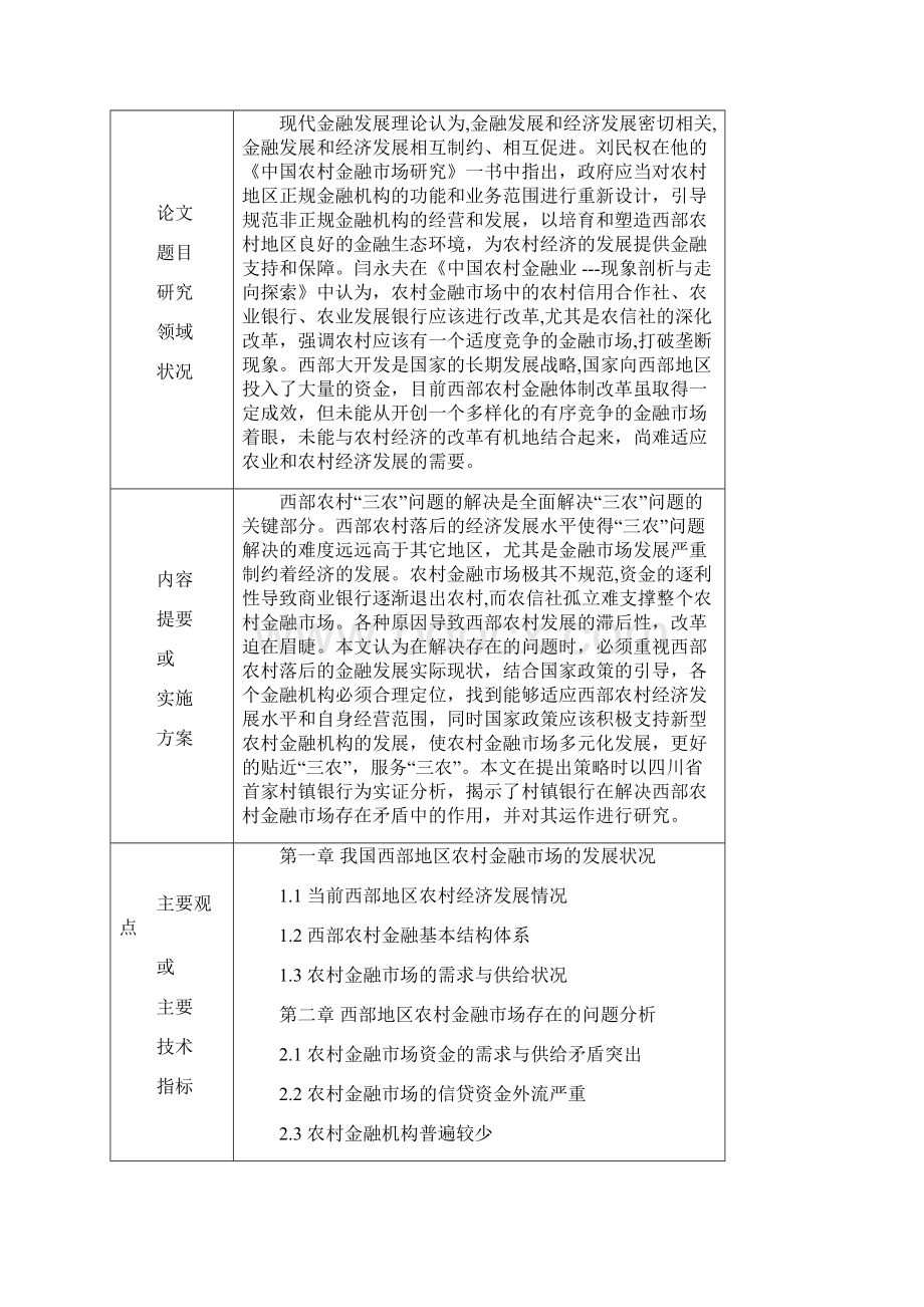 西部地区农村金融市场存在的问题及策略探讨毕业论文.docx_第2页