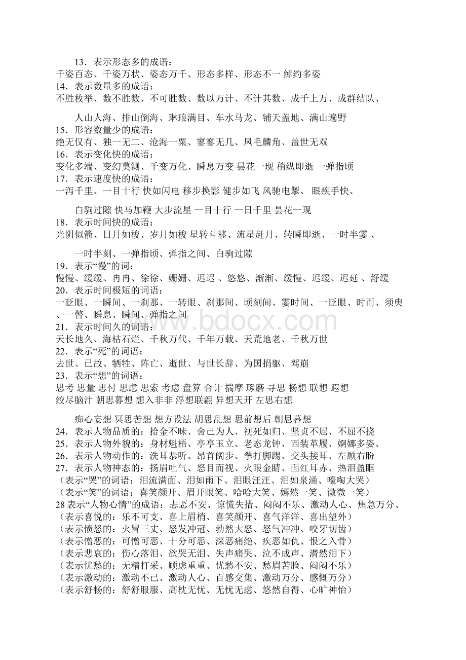 小学生必备成语词语分类大全Word文档下载推荐.docx_第2页