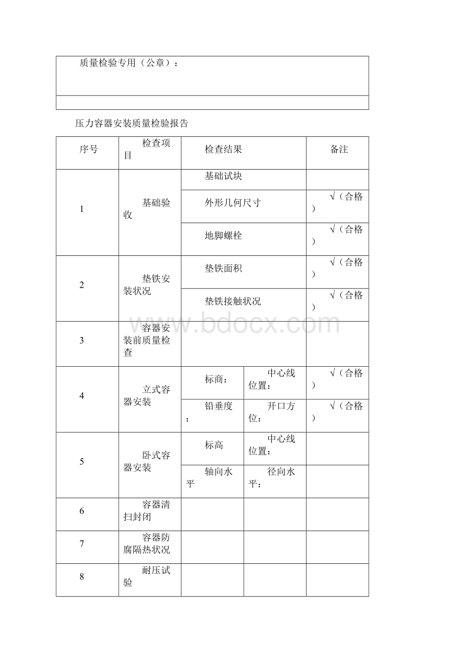 压力容器安装质量证明书样本.docx_第3页