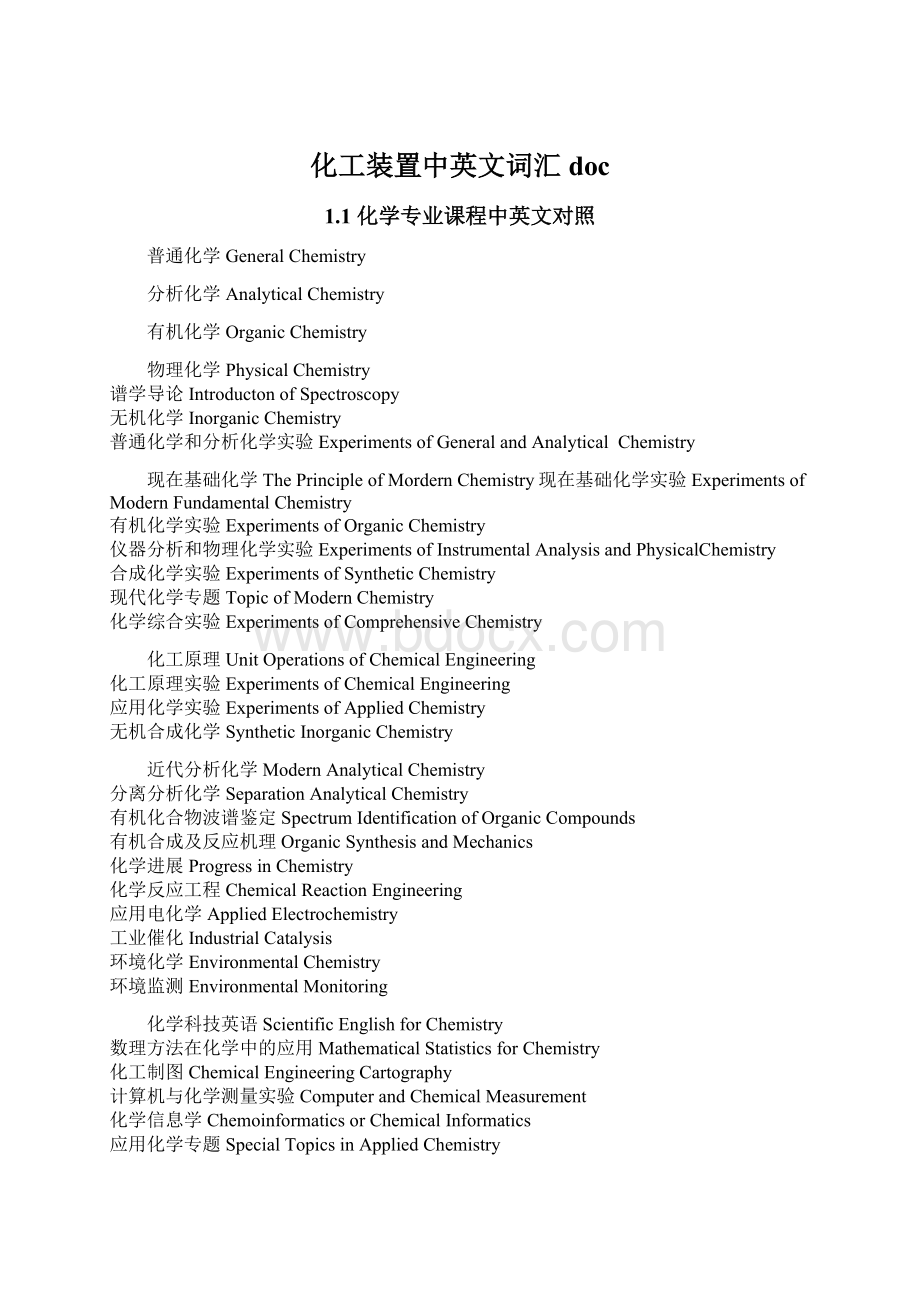 化工装置中英文词汇doc.docx