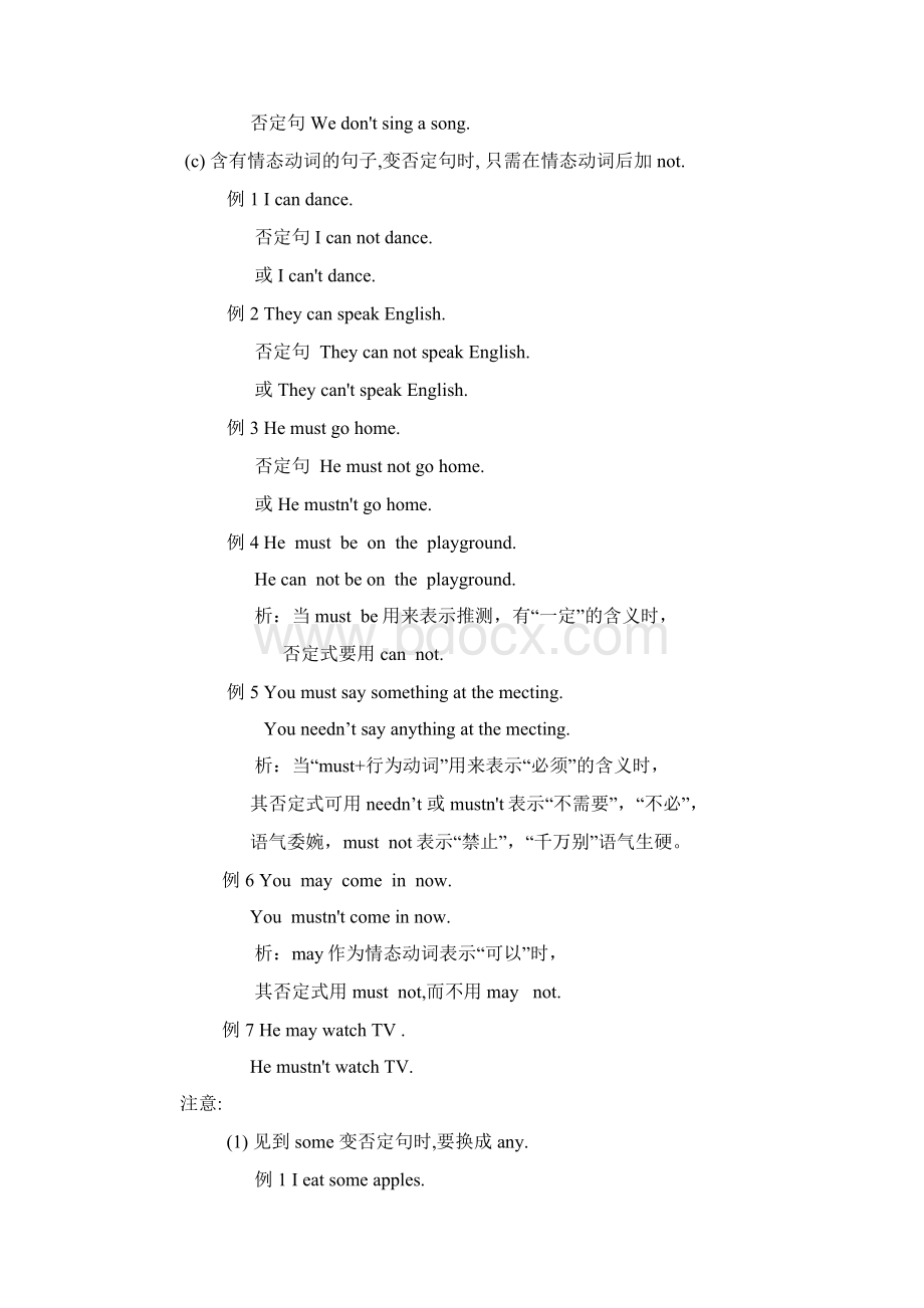 一般现在时变否定句的规则培训资料.docx_第2页