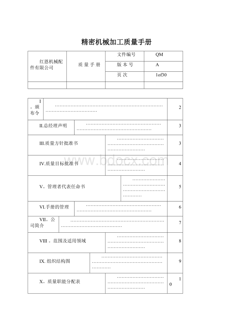 精密机械加工质量手册.docx