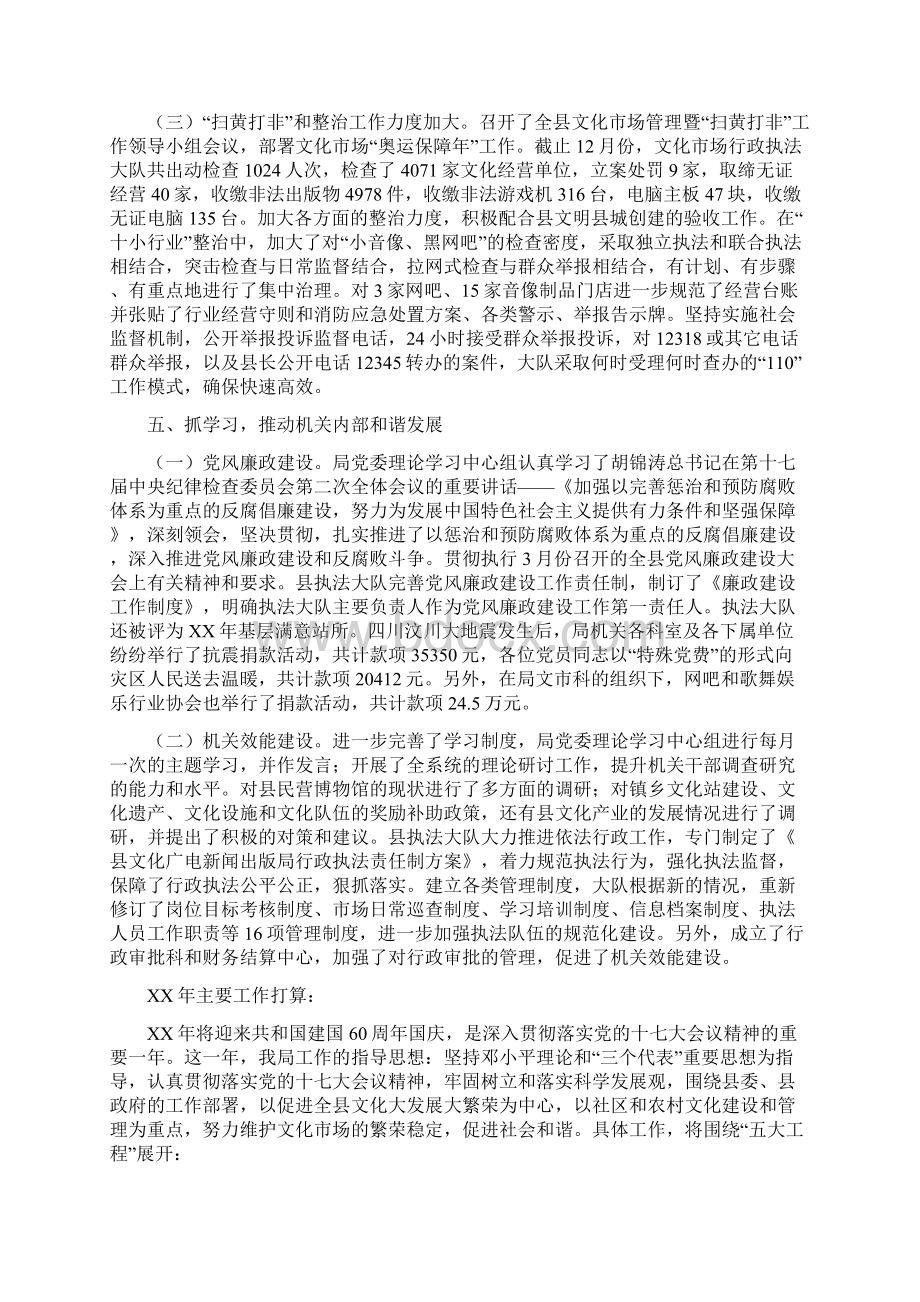 文广局工作总结及主要工作打算.docx_第3页