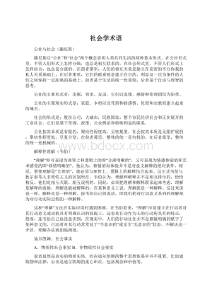 社会学术语文档格式.docx