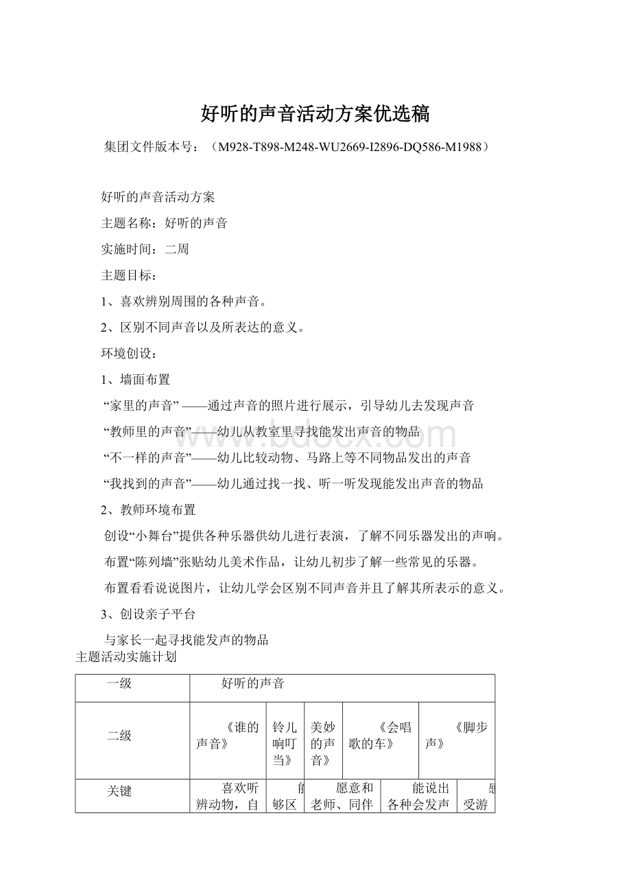 好听的声音活动方案优选稿Word格式文档下载.docx