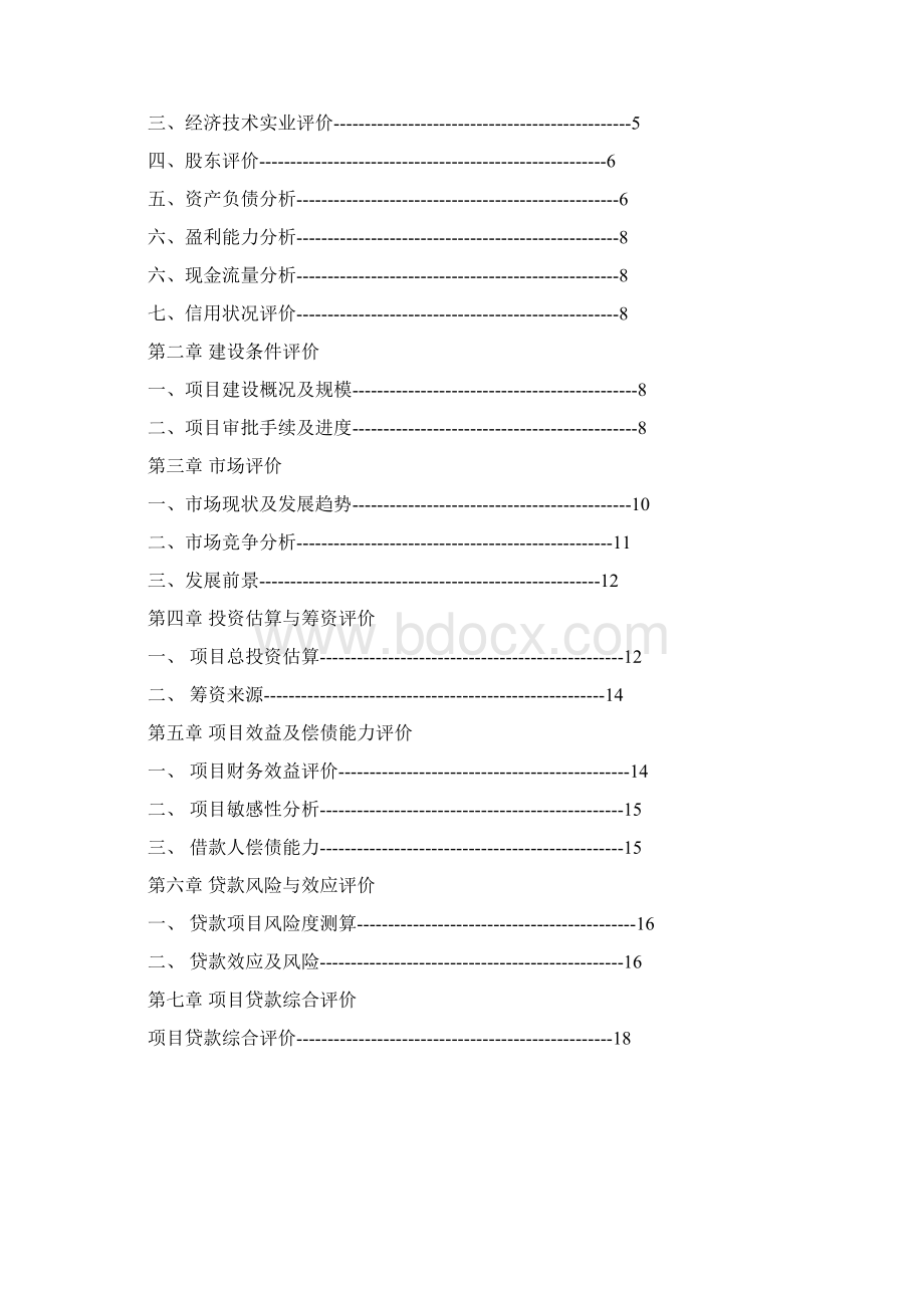 项目评估报告工作底稿.docx_第2页