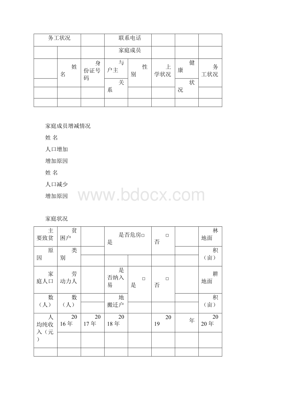 河南省贫困户精准扶贫明白卡Word格式.docx_第3页