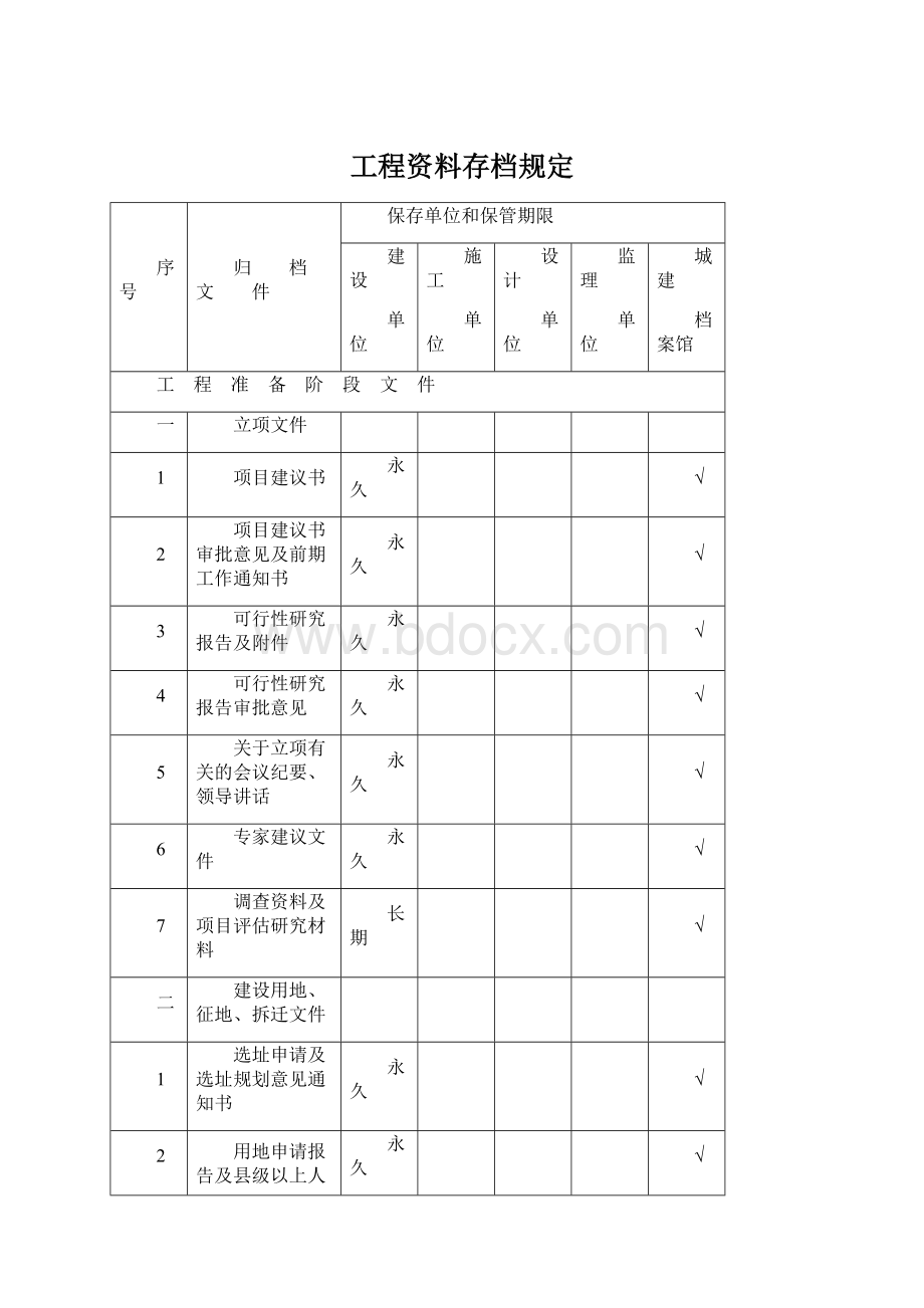 工程资料存档规定.docx_第1页