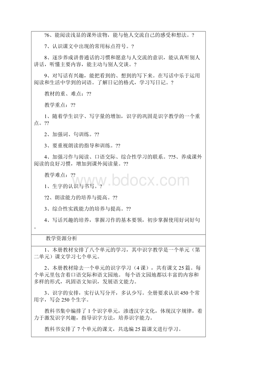 部编版二上语文教案课程表格版.docx_第2页