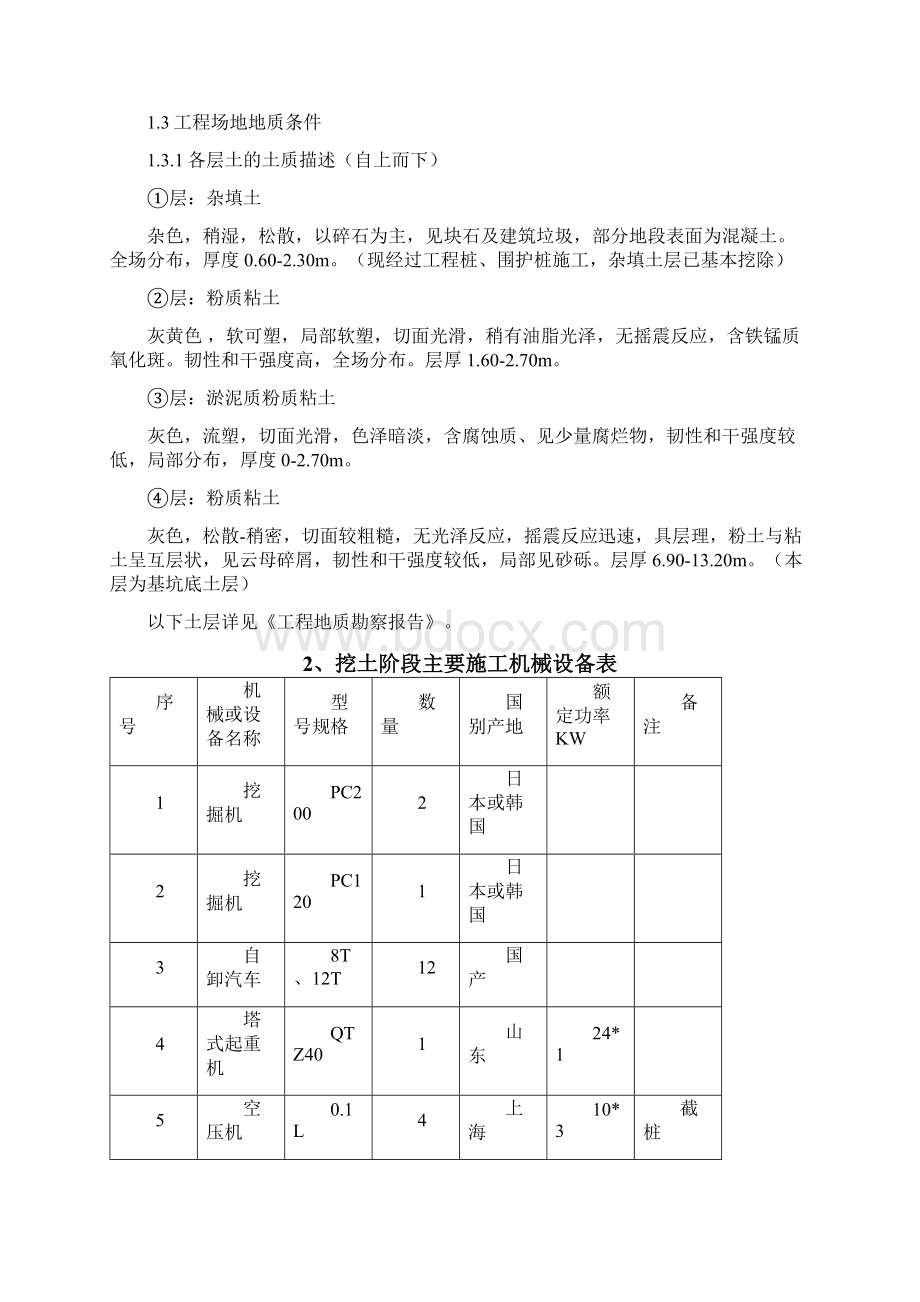 挖土施工技术方案解析Word文件下载.docx_第2页