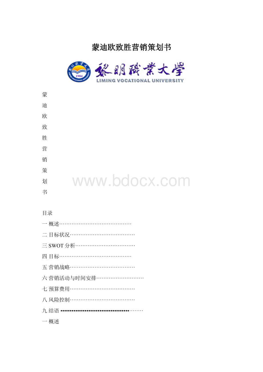 蒙迪欧致胜营销策划书Word格式文档下载.docx