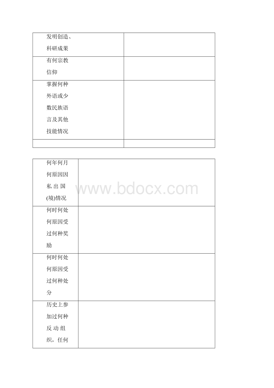 干部履历表中组部版Word文件下载.docx_第3页