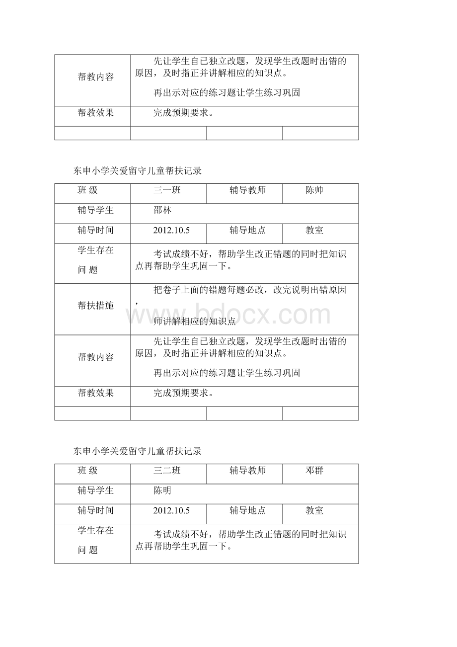 关爱留守儿童帮扶记录54670Word文件下载.docx_第3页