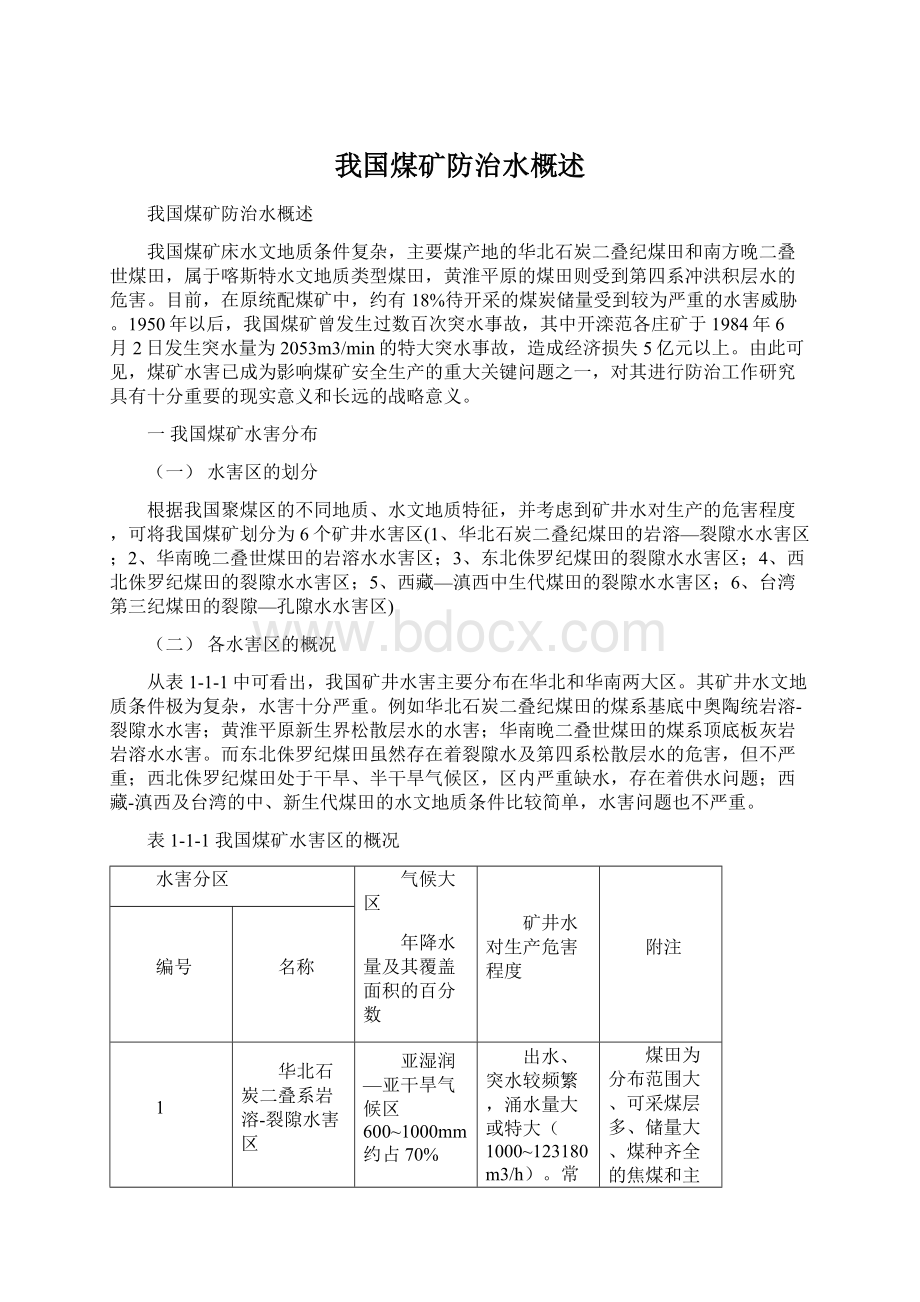 我国煤矿防治水概述.docx