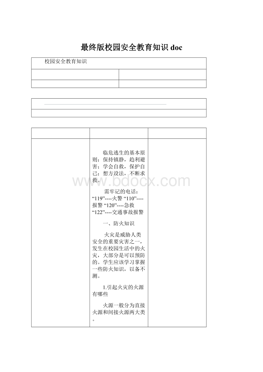 最终版校园安全教育知识doc.docx_第1页
