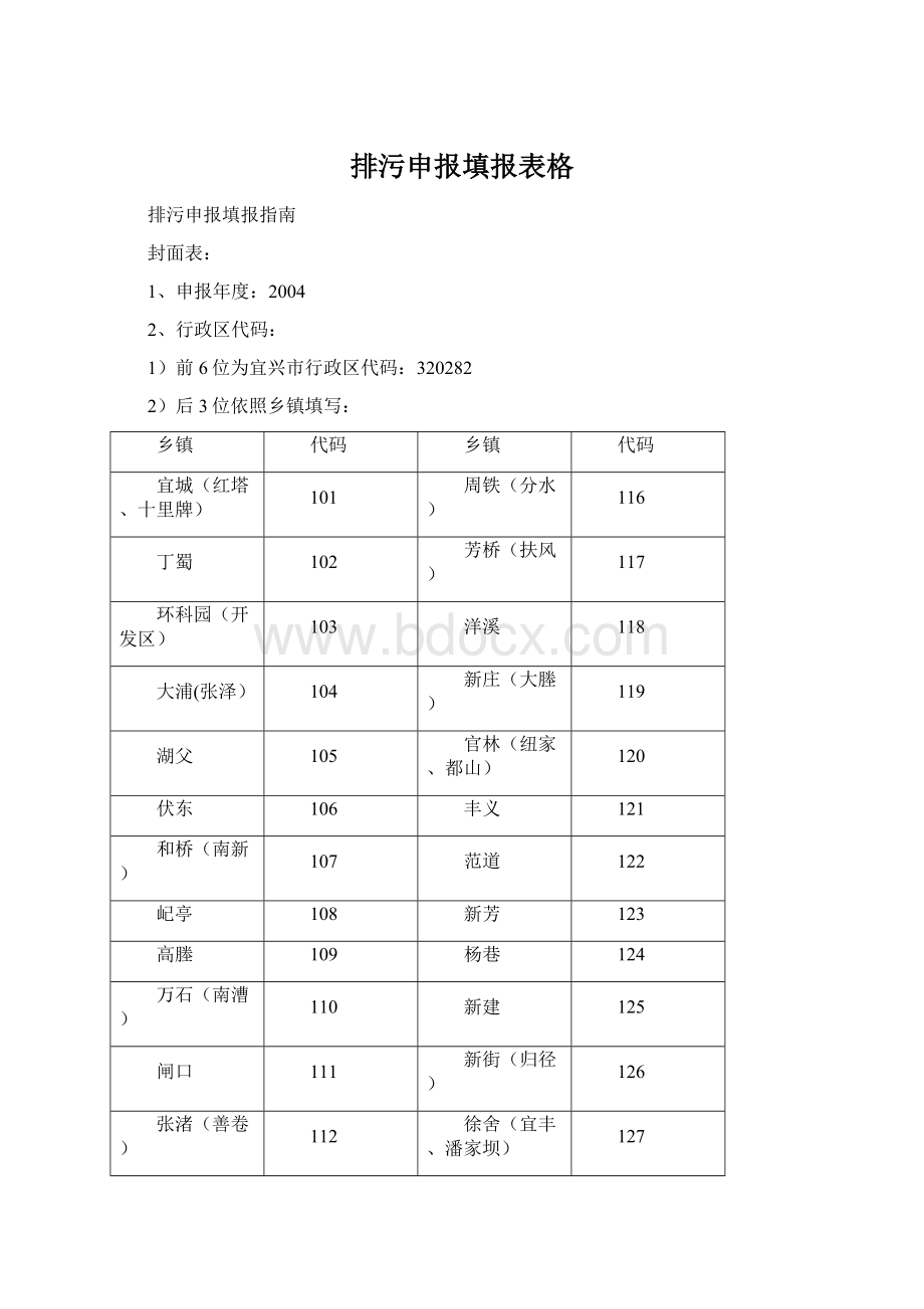 排污申报填报表格Word文件下载.docx