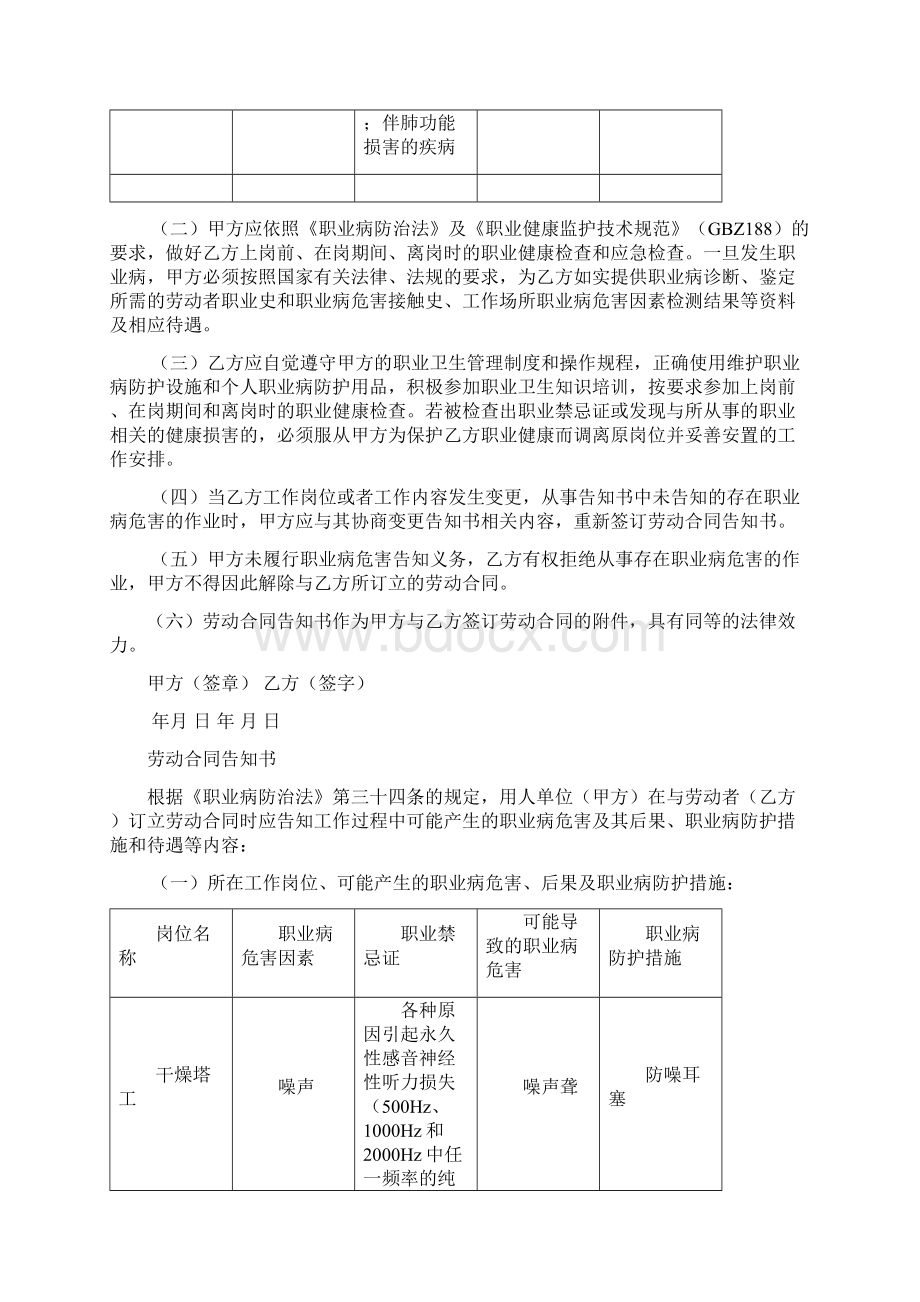 陶瓷厂劳动合同协议书告知书汇总修订版Word文档格式.docx_第2页