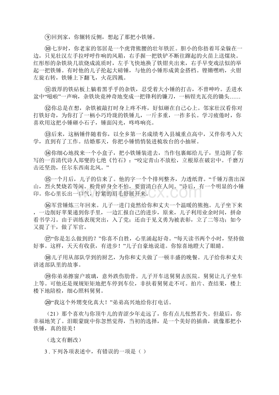 山西省版中考一模语文试题II卷.docx_第3页