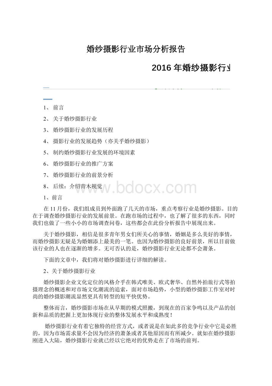 婚纱摄影行业市场分析报告.docx