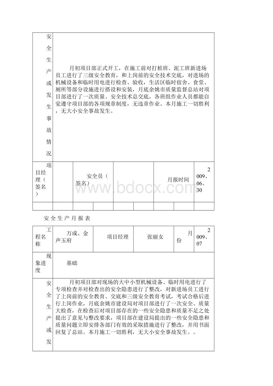 安全生产月报表.docx_第2页