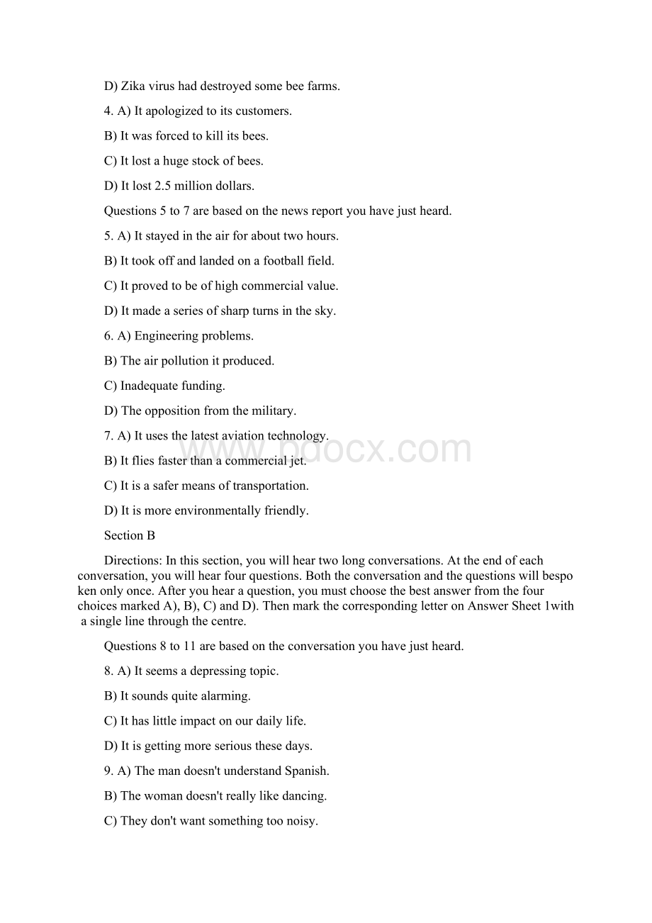 大学英语四级真题答案及解析Word文件下载.docx_第2页