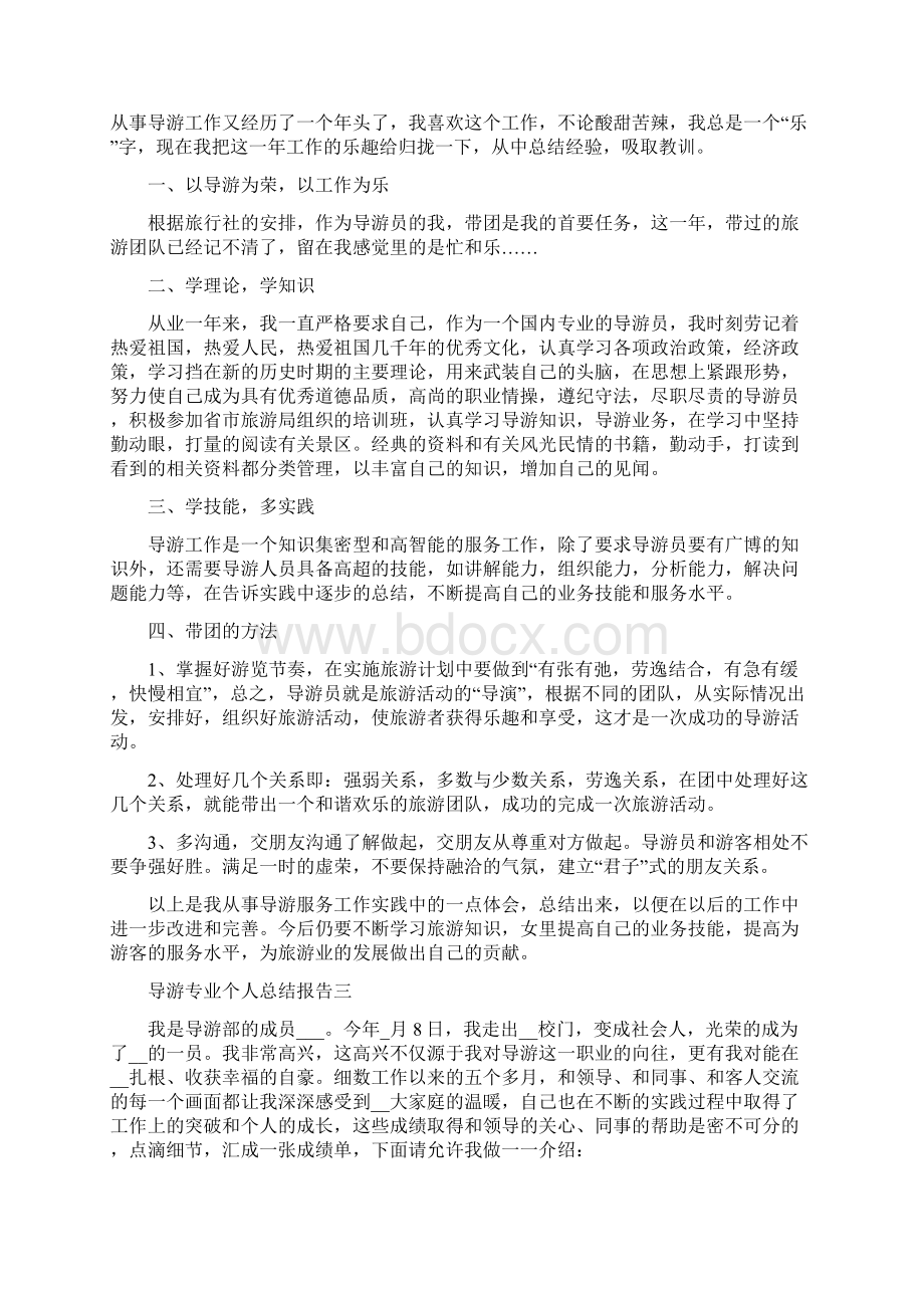 导游专业个人总结报告三篇.docx_第3页