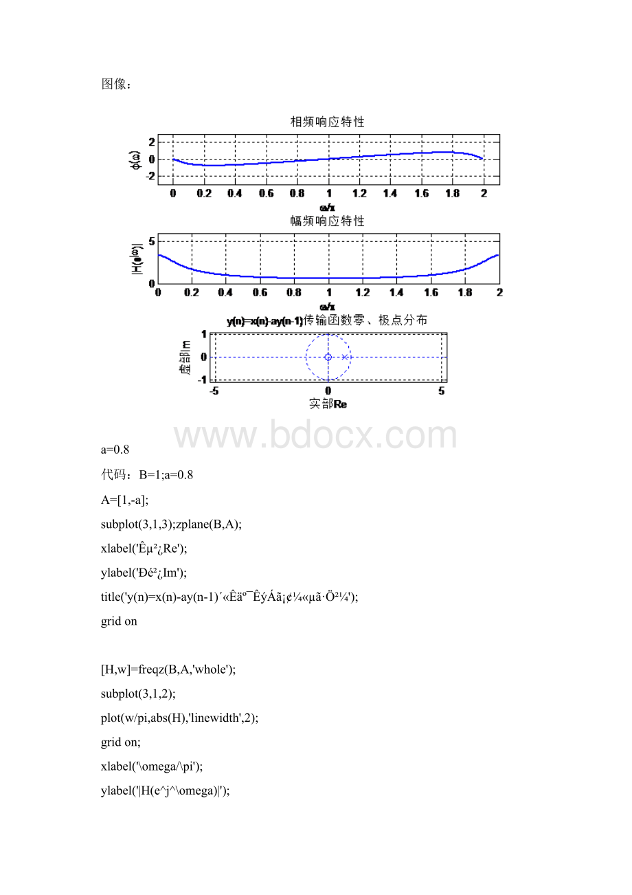 实验三零极点分布对系统频率响应地影响数字信号实验Word文档格式.docx_第3页