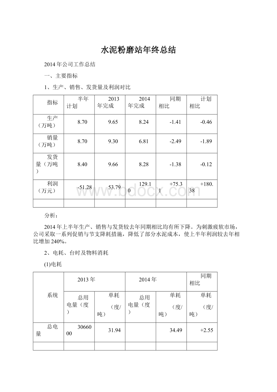 水泥粉磨站年终总结.docx