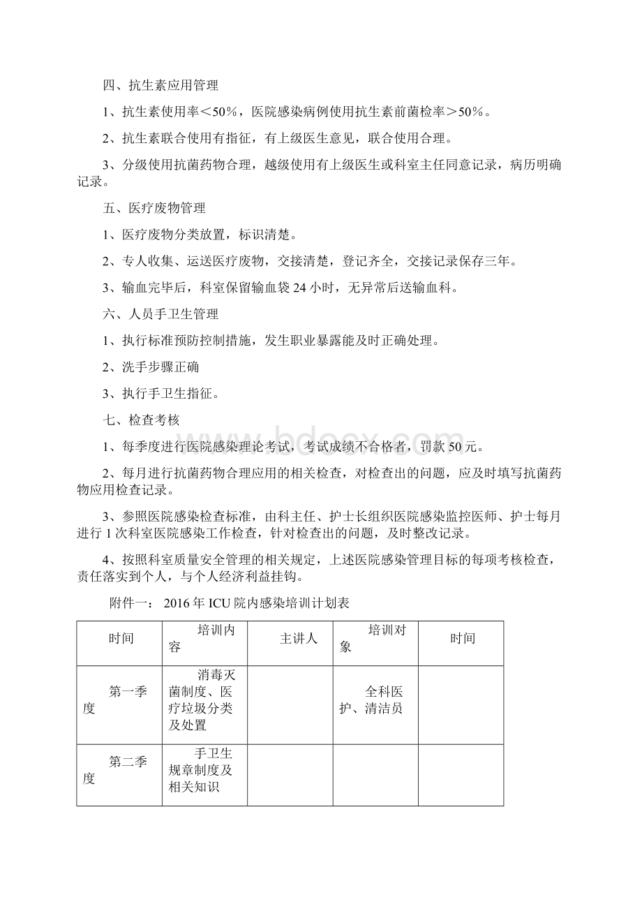 最新icu院内感染控制计划Word文档格式.docx_第2页