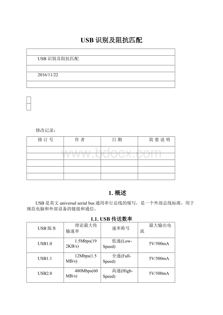 USB识别及阻抗匹配Word文档格式.docx_第1页