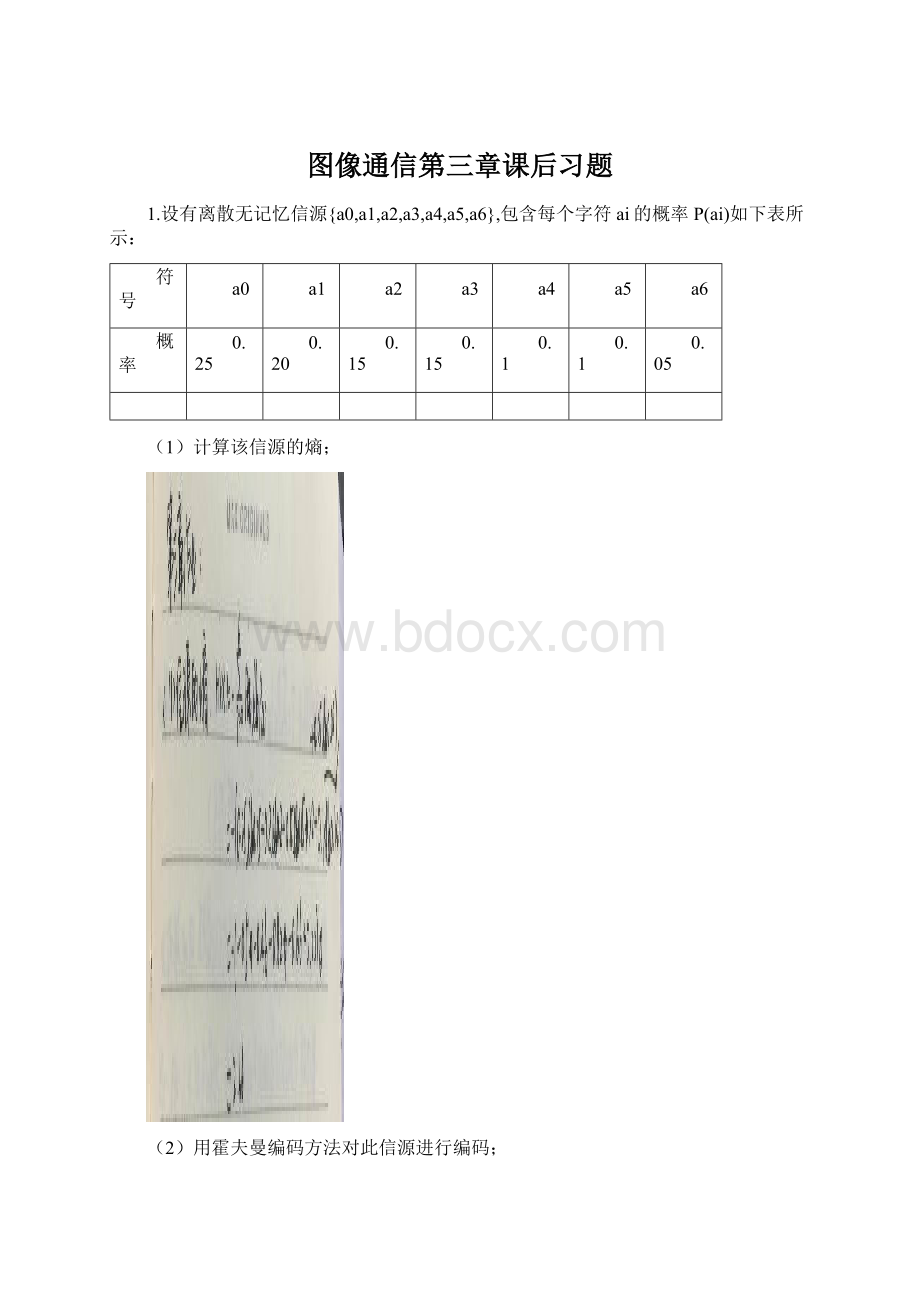 图像通信第三章课后习题Word文档下载推荐.docx