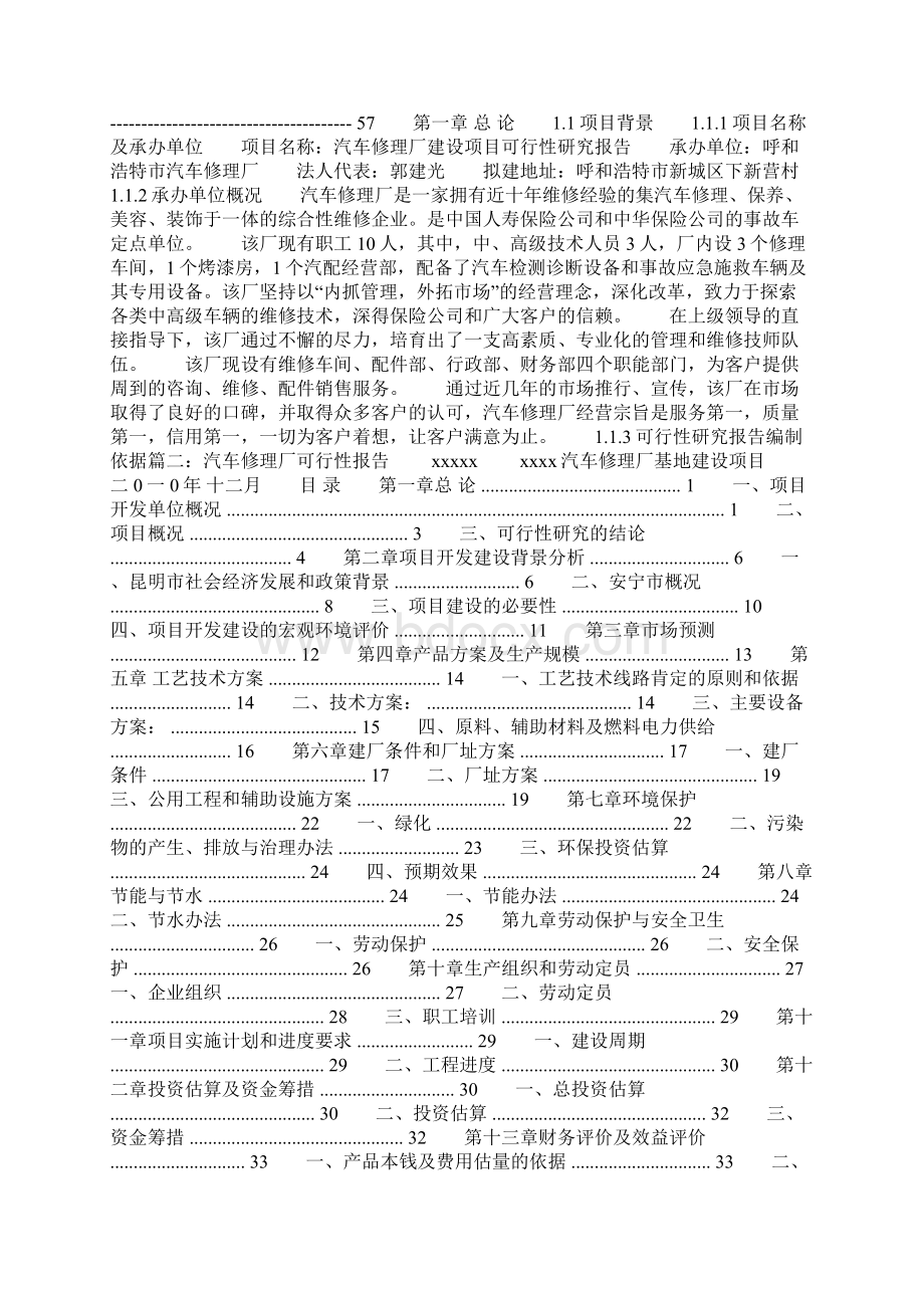 汽车修理厂可行性报告范文docWord下载.docx_第2页