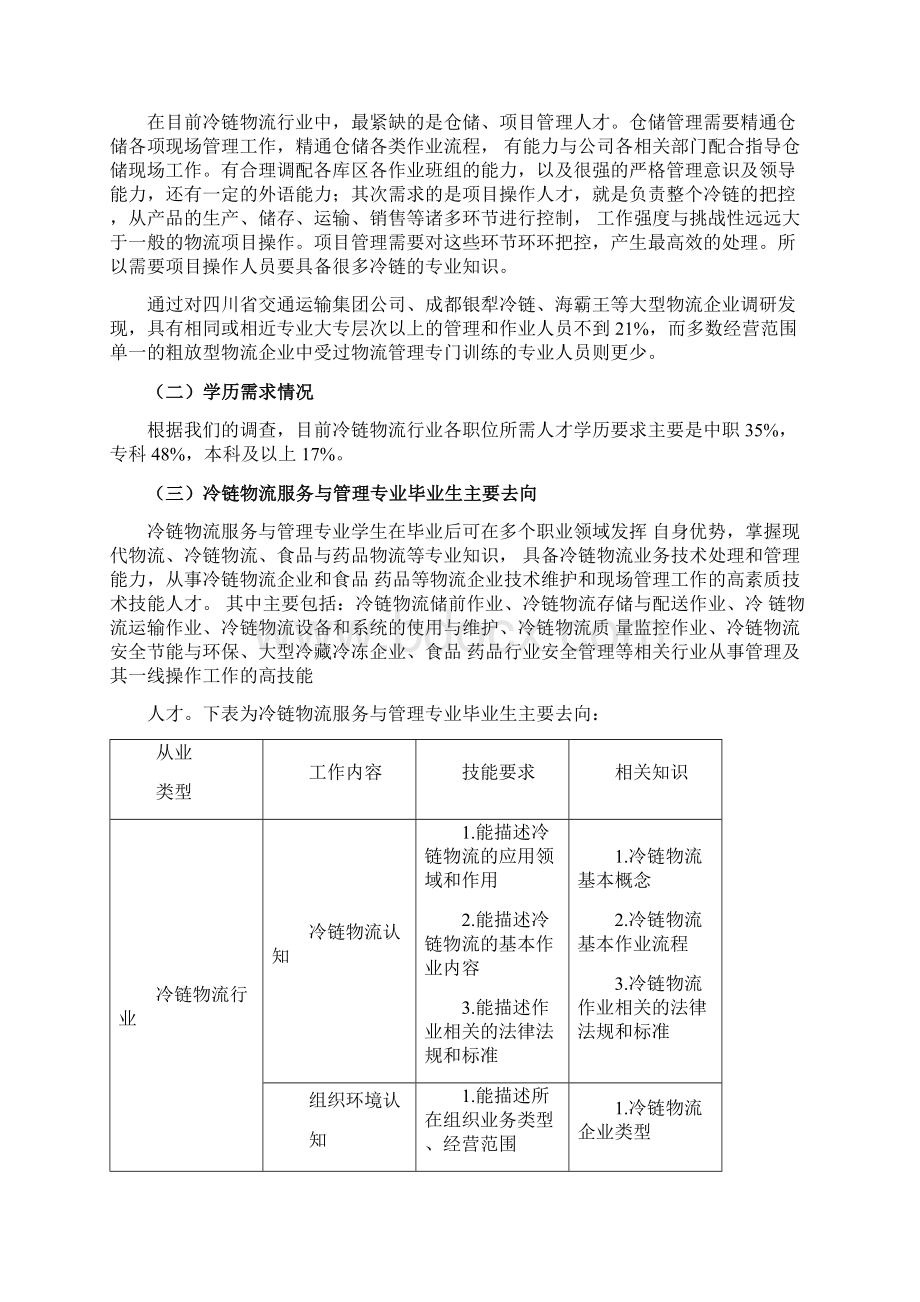 冷链物流专业调研报告.docx_第3页