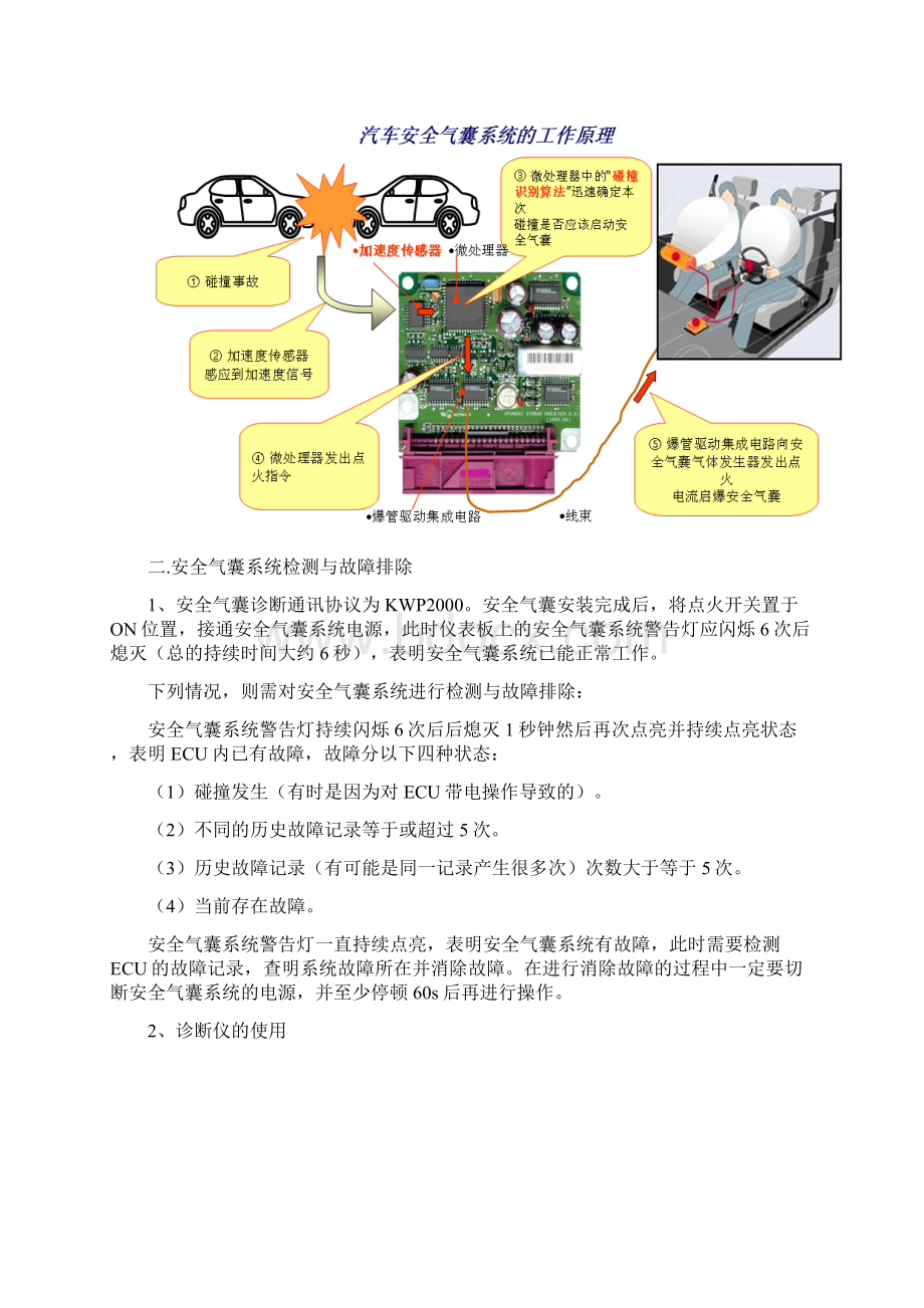 长安CX30原厂维修手册电路培训 40500安全气囊系统Word文件下载.docx_第2页