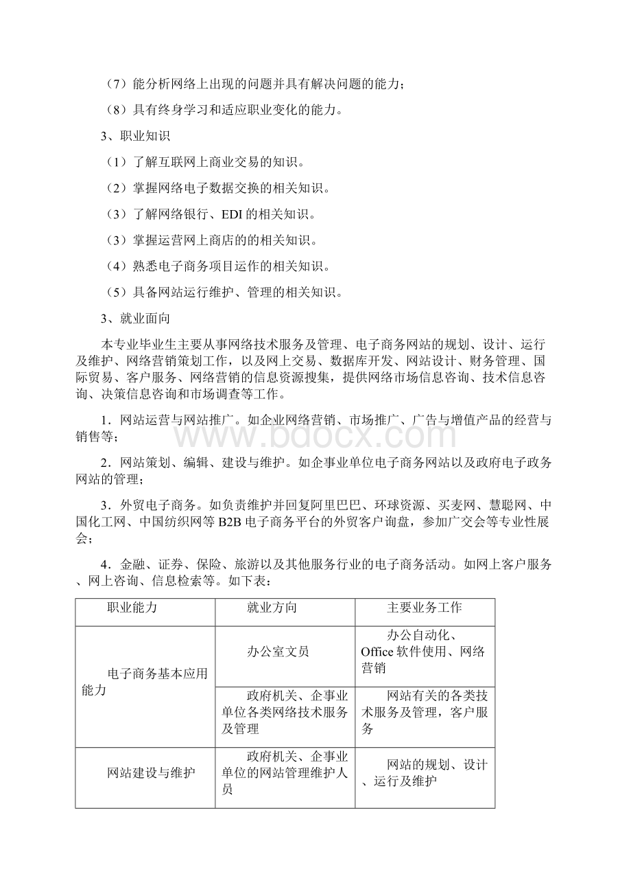 电子商务专业人才培养方案中职Word格式文档下载.docx_第2页