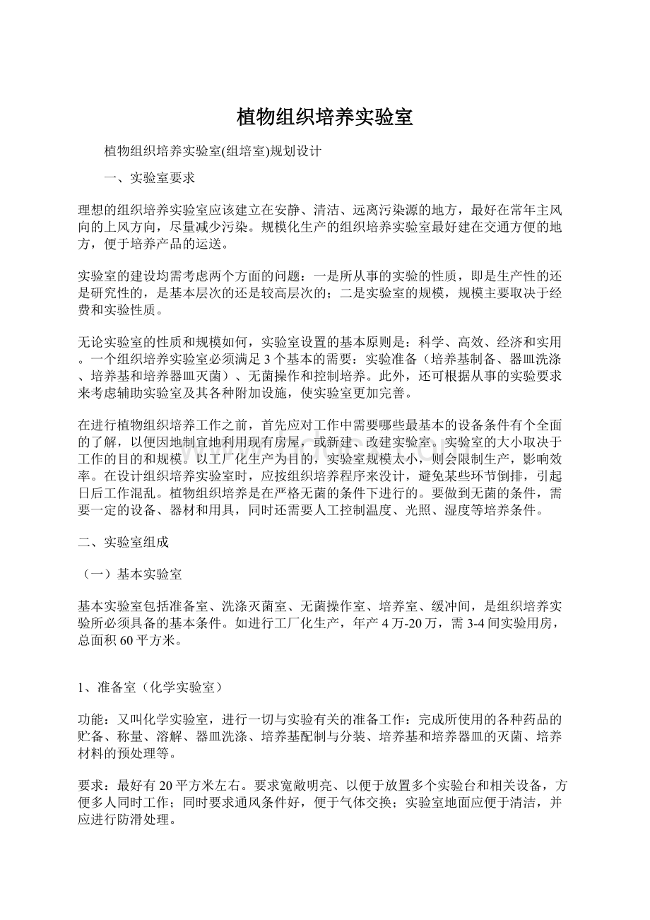 植物组织培养实验室.docx