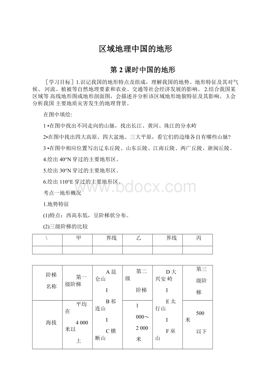 区域地理中国的地形.docx_第1页