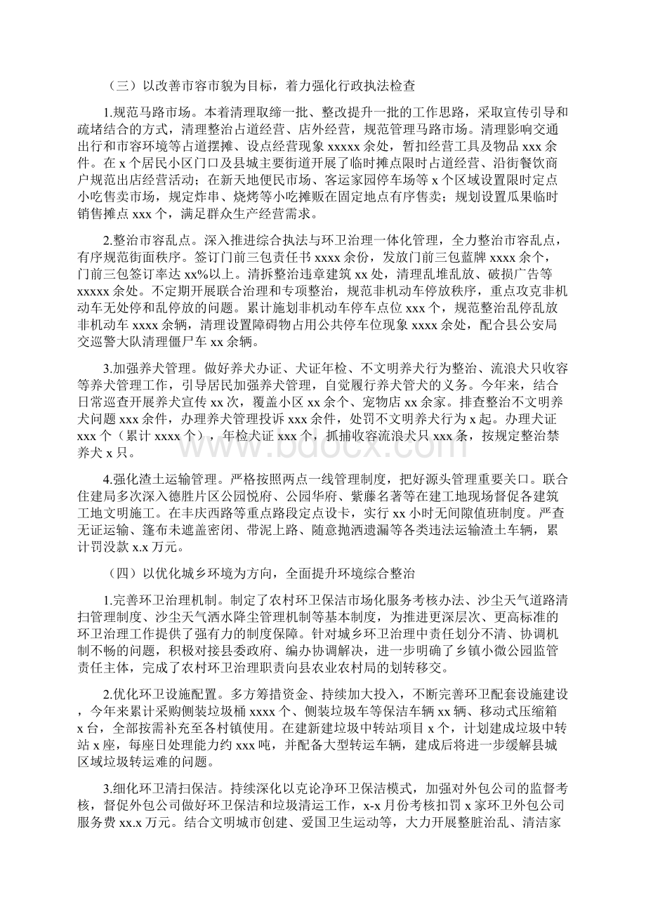 综合执法局年度工作总结暨工作计划Word格式.docx_第2页