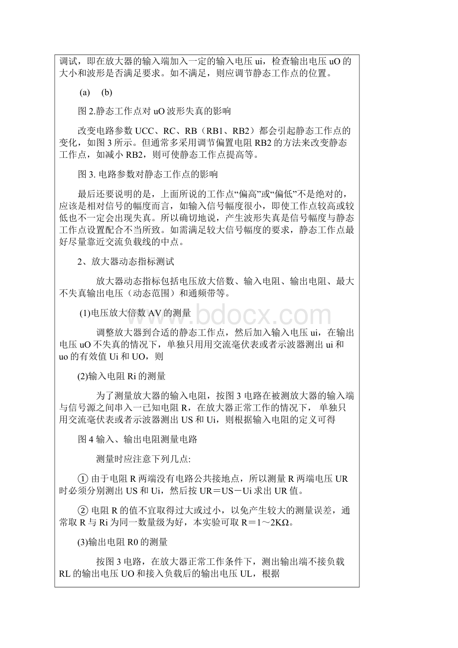 晶体管共射极单管放大电路实验报告Word下载.docx_第3页