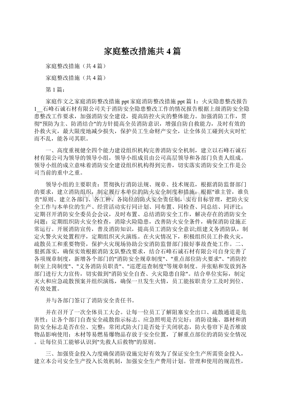 家庭整改措施共4篇.docx