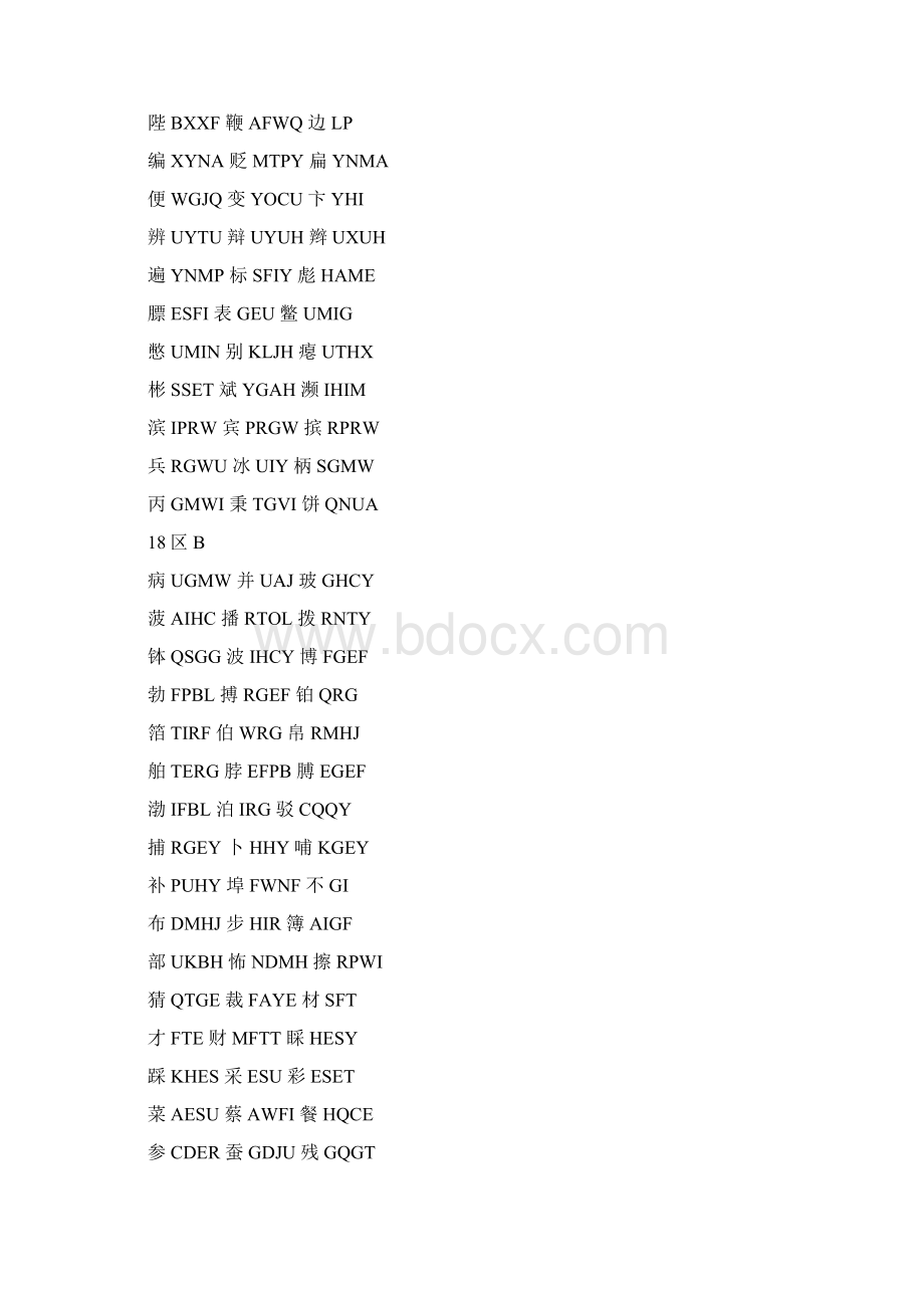 常用汉字五笔编码Word文件下载.docx_第3页